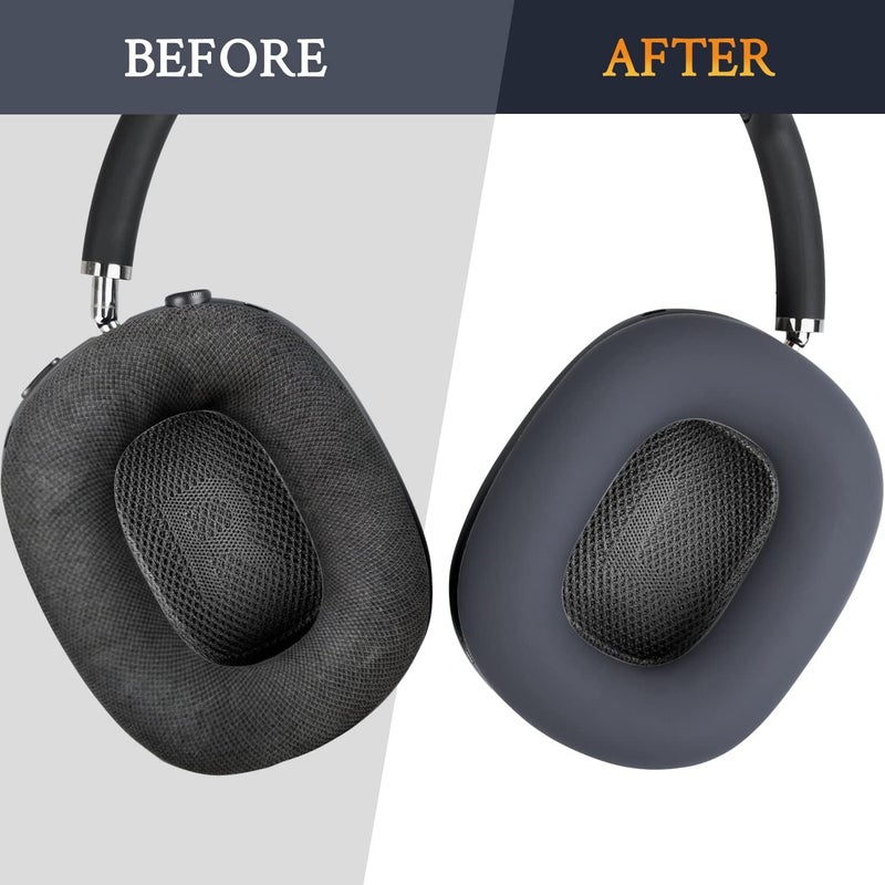 SoloWIT Sweat Proof Silicone Ear Cover for AirPods Max, Comfortable Fit for Gym Exercise, Easy to Clean, No Sound Quality Loss - Navy Blue - Image 4